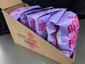 lot 192 image: TX 5 - Boom Chicka Pop Sweet & Salty Kettle Corn, 6 Bags, 2.25oz Each, Best By 7425