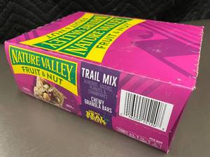 lot 244 image: TN 4 - Nature Valley Trail Mix Chewy Granola Bars, 16-Count, Best By 092025
