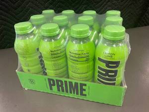 lot 110 image: SD 4 - Prime Hydration Lemon Lime, 12-Pack 16.9 fl oz Bottles, Sealed Case
