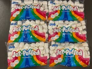 lot 387 image: Jet-Puffed Marshmallows 12 oz Bags - Lot of 6, Best By Aug 2024