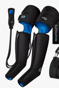 lot 83 image: MSRP $600  ReAthlete Air-C Full Leg Compression Massager. Boost circulation, relieve soreness, and speed recovery with dynamic air compression for thighs, calves & feet. Adjustable modes & intensity with easy remote control.