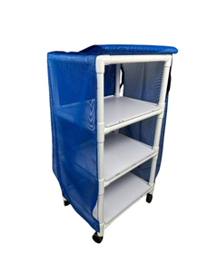 lot 34 image: MSRP $600 IPU Standard Line Multi-Purpose Carts - Lightweight, Ergonomic Push-Pull Handles, Easily Removable Cover 50.5 H x 28 W x 20 D26 x 20 removable shelves - Great Condition