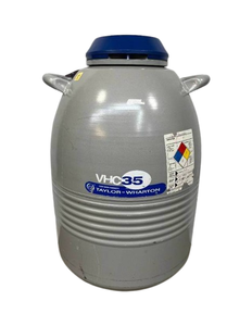 lot 37 image: Taylor-Wharton VHC35 High Capacity Liquid Nitrogen Tank - 35-Liter Capacity, Storage for Biological Materials, Superior Vacuum Insulation - Great Condition