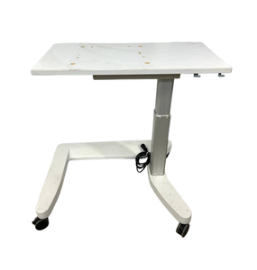 lot 40 image: Zeiss Humphrey Instruments Magnetic Elektromotoren&nbspPower Height Adjustable Mobile Table Workstation - Heavy Duty Steel Low Profile Base - Great Condition