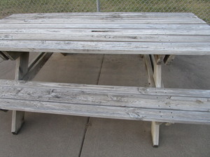 lot 108 image: Wooden Picnic Table