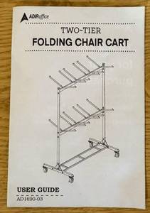 lot 116 image: Two Tier Folding Chair Cart