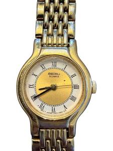 lot 25 image: Seiko Quartz Gold-Tone Wristwatch with Roman Numeral Dial