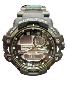 lot 51 image: Armitron Dual Time 330FT Mens Digital Analog Wristwatch with Velcro Strap
