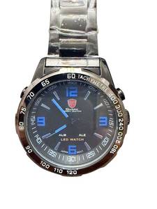 lot 56 image: Shark Sport LED Watch with Stainless Steel Band