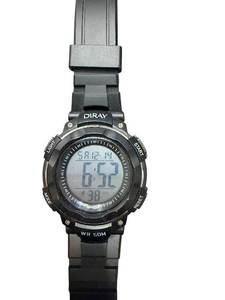lot 62 image: Diray Digital Sports Watch WR50M Black Resin Strap