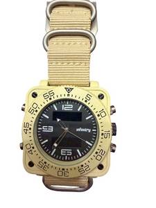 lot 66 image: Infantry Military Style Quartz Watch with Beige Nylon Strap