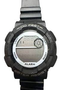 lot 70 image: Digital Sports Wristwatch with Black Plastic Band and Alarm