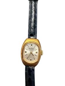 lot 91 image: Daychron Gold Tone Wristwatch with Kimron Leather Band