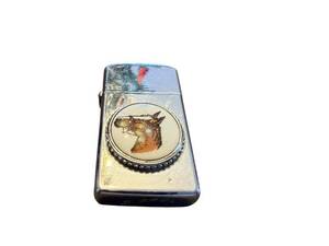 lot 94 image: Vintage Zippo Metal Lighter with Horse Head Emblem