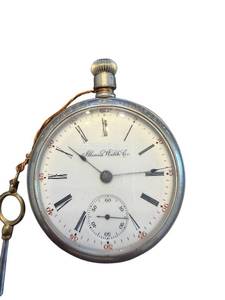 lot 99 image: Illinois Watch Co. Pocket Watch with Key Wind Movement