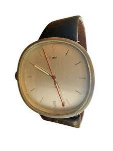 lot 106 image: Alessi AL5010 Quartz Watch by Piero Lissoni with Leather Strap