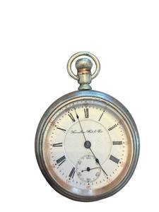 lot 116 image: Hamilton Watch Co. Vintage Pocket Watch with 17 Jewels and Open Case