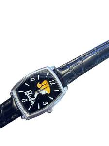 lot 123 image: Barbie Ladies Wristwatch with Black Leather Band