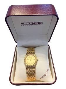 lot 133 image: Wittnauer Laureate Gold-Tone Wristwatch in Box