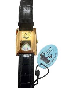 lot 139 image: Stauer 1938 Retrograde Mens Wristwatch with Black Leather Band
