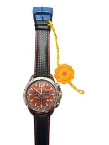 lot 142 image: Stuhrling Original Chronograph Watch with Black Leather Band