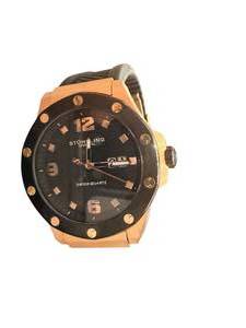 lot 148 image: Stuhrling Original Mens Swiss Quartz Watch with Black Band