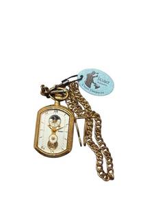 lot 154 image: Stauer Pocket Watch with Chain and Moon Phase Display