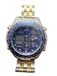 lot 164 image: Citizen Navihawk Chronograph Watch with Stainless Steel Two-Tone Band