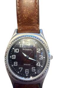 lot 188 image: Fossil Mood Watch with Brown Leather Strap