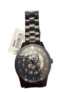 lot 227 image: Caravelle New York Skeleton Dial Stainless Steel Watch