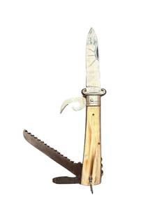 lot 244 image: Vintage Multi-Function Knife with Bone Handle and Tools