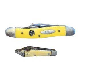 lot 261 image: Set of 2 Yellow Handle Pocket Knives Case XX and Vintage Opener Knife