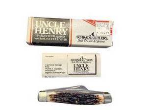 lot 282 image: Schrade Uncle Henry 885UH USA 3-Blade Pocket Knife with Box