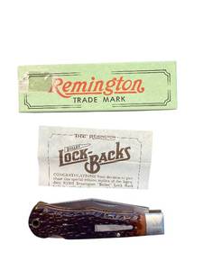 lot 288 image: Remington Bullet Lock Back R1303 1984 Folding Knife with Box