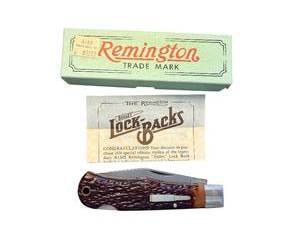lot 289 image: Remington R1303 1984 Lockback Folding Pocket Knife with Box