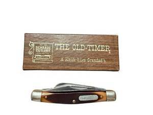 lot 290 image: Schrade Old Timer 34OT USA Pocket Knife with Box