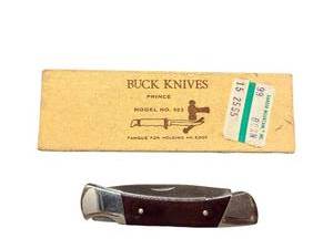 lot 295 image: Buck 503 Prince Folding Pocket Knife with Original Box