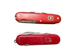 lot 301 image: Set of 2 Vintage Swiss Army Pocket Knives Red