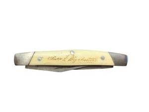 lot 342 image: Vintage Winchester Two-Blade Pocket Knife with Engraved Handle