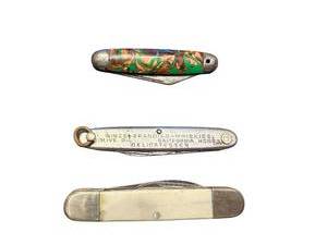 lot 343 image: Set of 3 Vintage Pocket Knives Assorted Styles