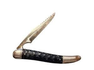 lot 344 image: Vintage Imperial Prov RI Folding Pocket Knife with Stag Handle