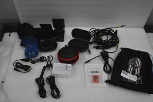 lot 2 image: Ear Buds and Travel Link cords and others