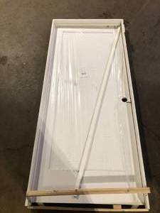 lot 9 image: White Entry Door Damaged  Customer Returns See Pictures