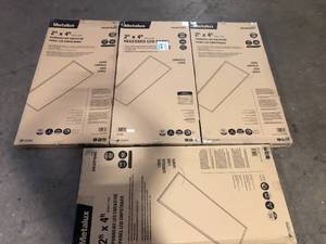 lot 17 image: Lot of Metalux 2 ft. x 4 ft. 4500 Lumens Integrated LED Flat Panel Light 4000K   Customer Returns See Pictures