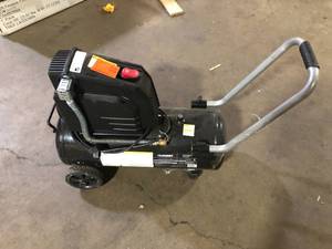 lot 42 image: Husky 8 Gal. 150 PSI Portable Electric Oil-Free Horizontal Hotdog Air Compressor salvage for parts customer return see pictures