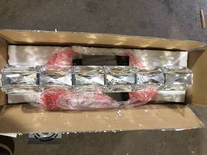 lot 43 image: Home Decorators Collection Keighley 18 in. Integrated LED Chrome Bathroom Vanity Light Fixture with Crystal Shade customer return see pictures