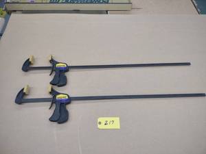 lot 217 image: (2) Quick Grip 3 Bar Clamps...