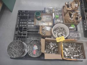 lot 297 image: Assorted Hinges & Clips on Pallet...