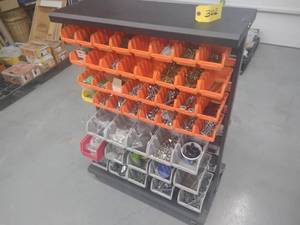 lot 302 image: Bin Cart with Hardware...