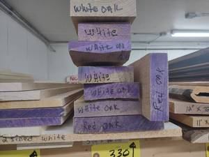 lot 330 image: Approx. 20 BF 54 White & Red Oak...